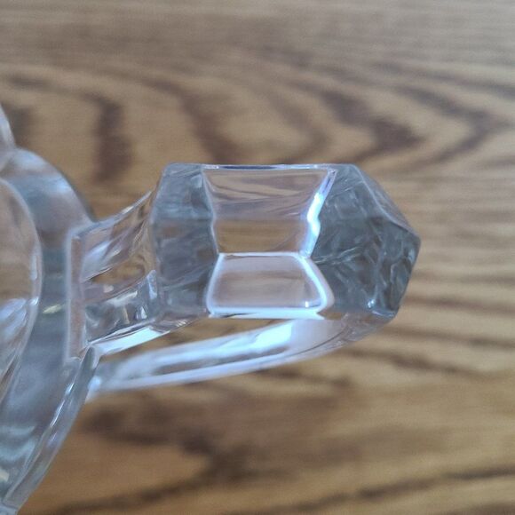 Vintage Art Deco Pressed Glass Sugar Bowl Circa 1920 With Etched Floral Details - Picture 12 of 15